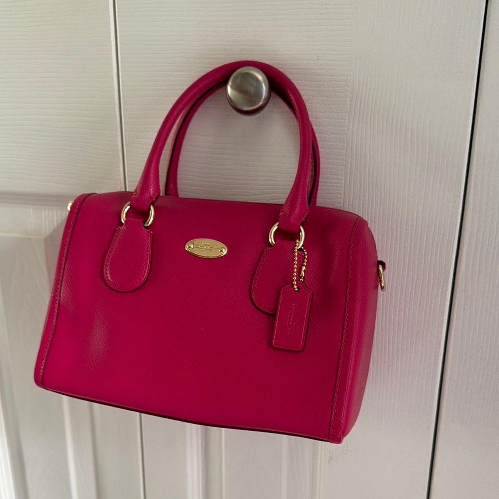 Coach Pink Satchel with Gold Hardware
